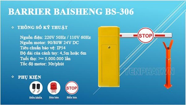 Thông số barie tự động Baisheng BS-306